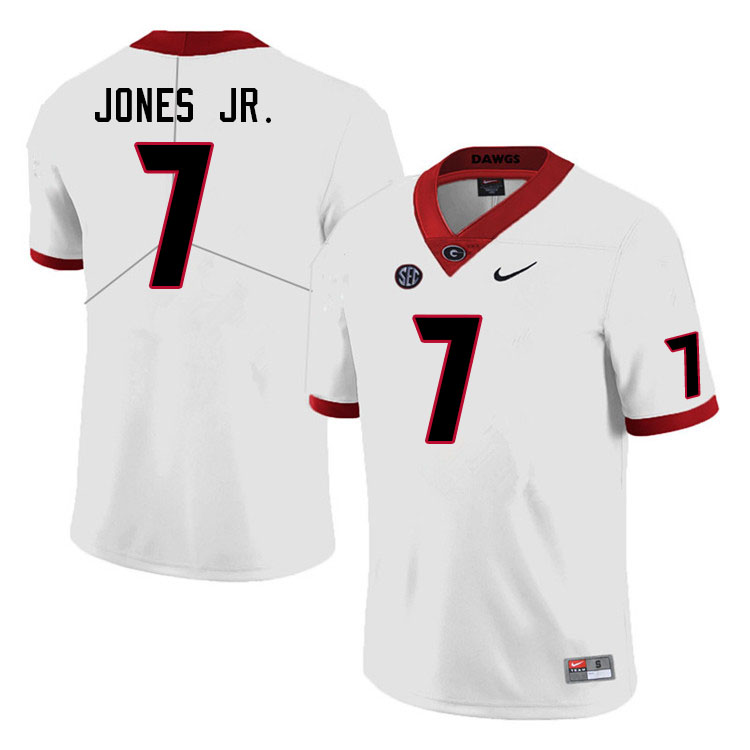 Men #7 Marvin Jones Jr. Georgia Bulldogs College Football Jerseys Sale-White - Click Image to Close